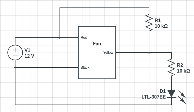 Circuit Lab fan tachometer test