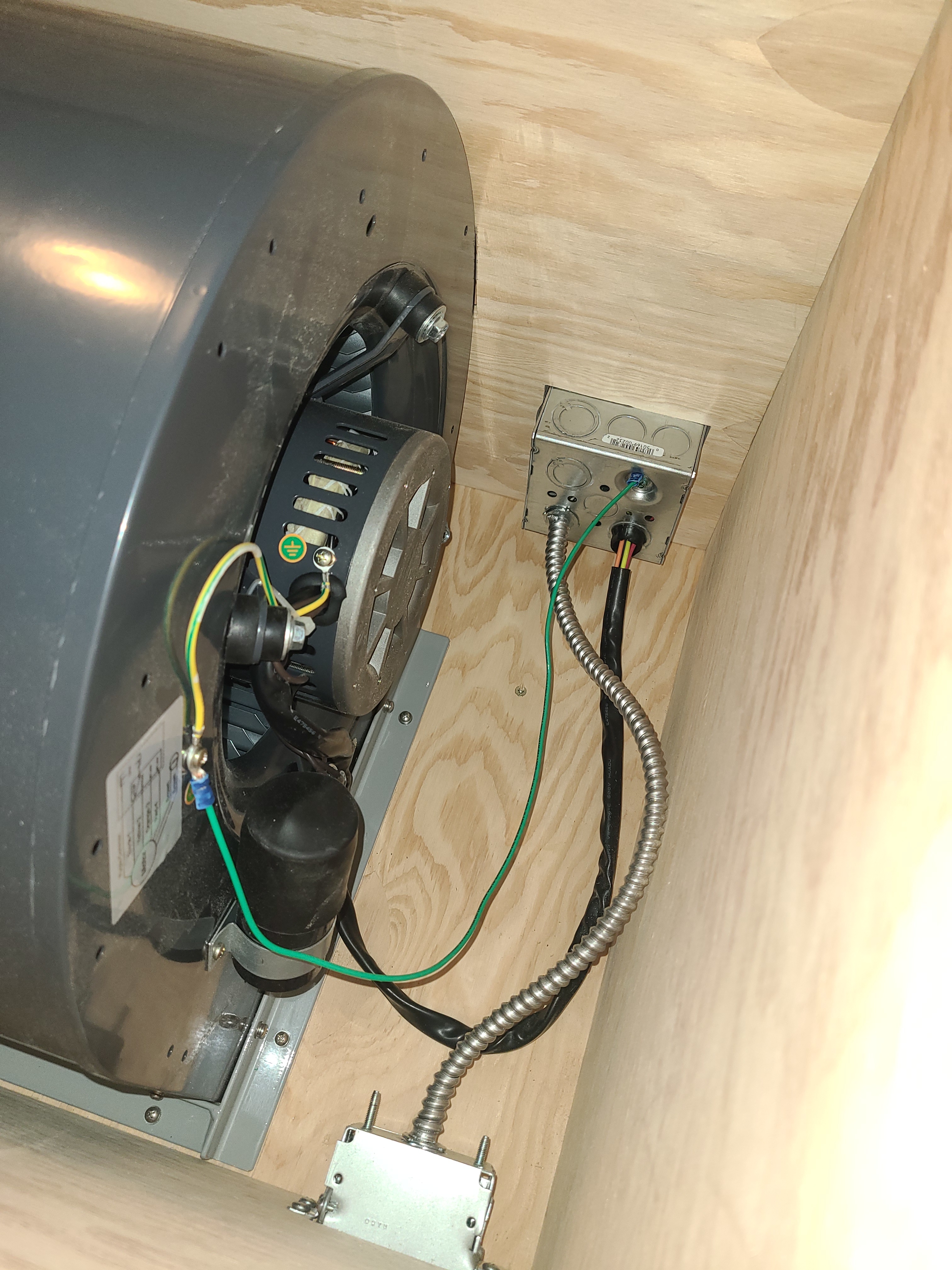 Upper box wiring